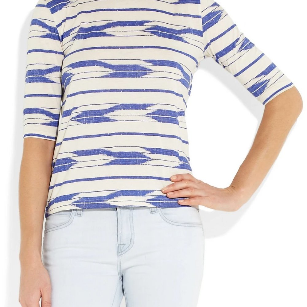 J.CREW Ikat-print cotton T-shirt